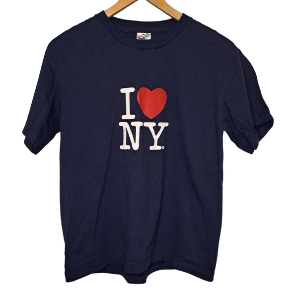 I ❤️ NY T-Shirt - Bought in NY City - Navy - 100% Cotton - Size Youth XL - EUC - Picture 1 of 3